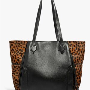 Aimee Kestenberg Black and Brown Leopard Print Tote